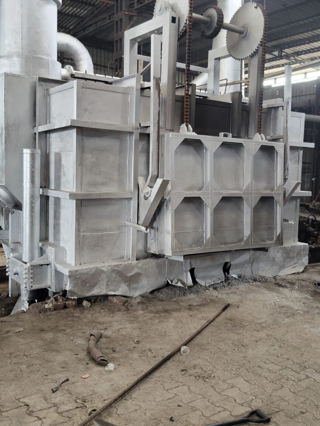Aluminium melting furnace at Rincaro Alloys plant
